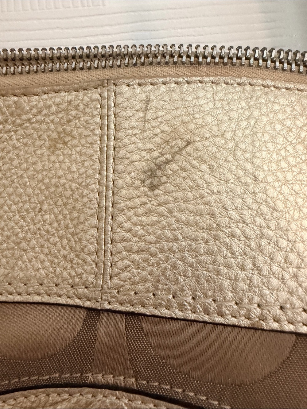 Coach Taupe Signature Canvas Tote with Cream Leather Accent - Picture 8 of 10